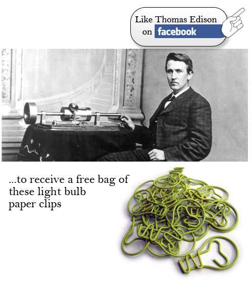 Like Thomas Edison on Facebook!